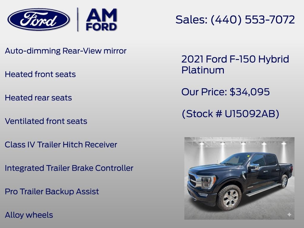 Certified 2021 Ford F150 Platinum w/ Equipment Group 701A High AWD/4WD image 38