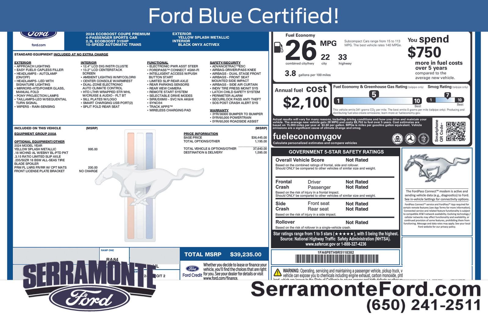 Certified 2024 Ford Mustang Premium image 13