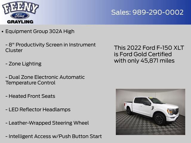 Certified 2022 Ford F150 XLT w/ Equipment Group 302A High AWD/4WD image 14