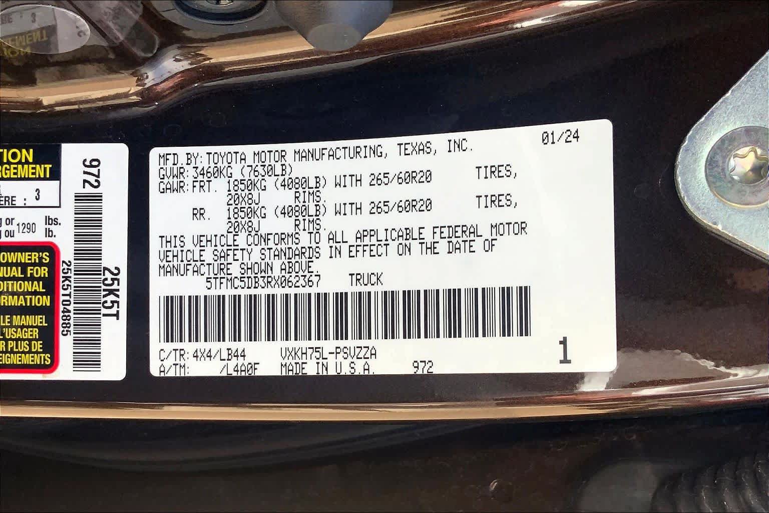 Used 2024 Toyota Tundra 1794 Edition AWD/4WD image 37