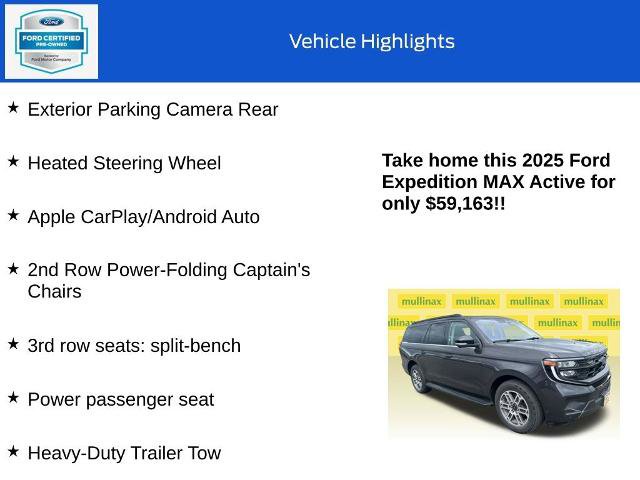 Certified 2025 Ford Expedition Max Active AWD/4WD image 19