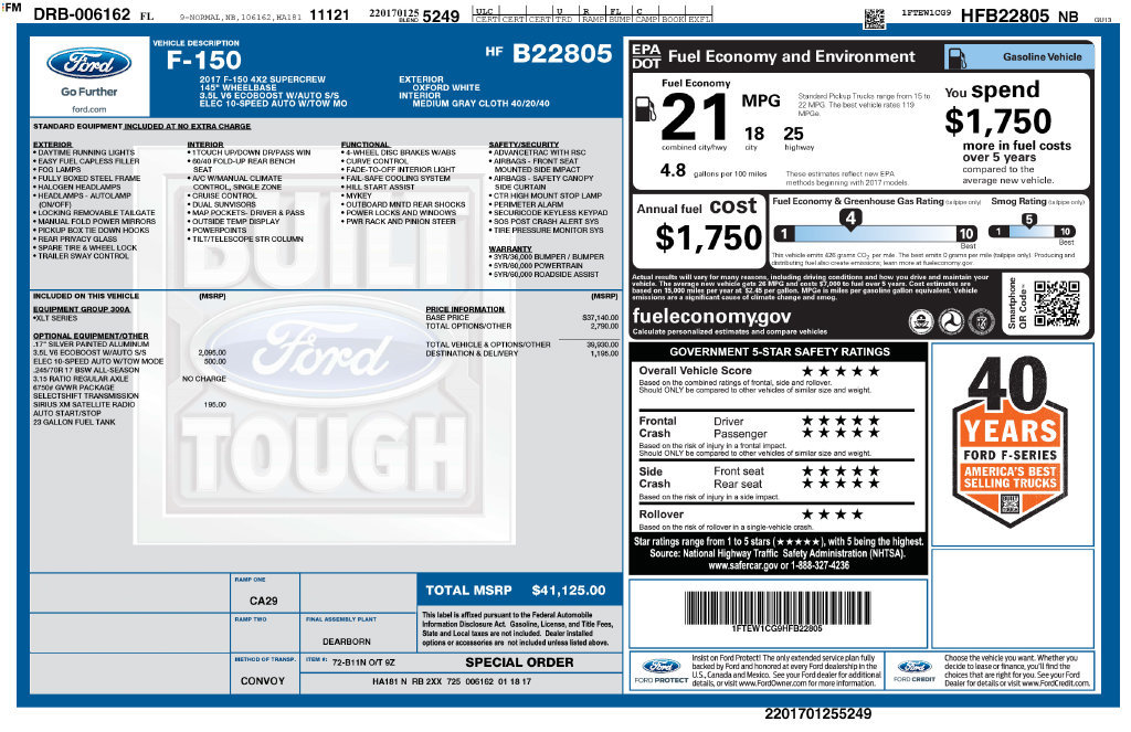 Certified 2017 Ford F150 XLT RWD image 7