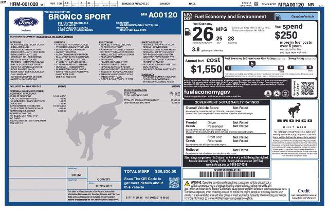 Certified 2021 Ford Bronco Sport Outer Banks w/ Outer Banks Package image 7