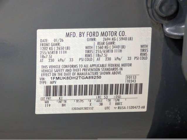 Certified 2026 Ford Explorer Active AWD/4WD image 22