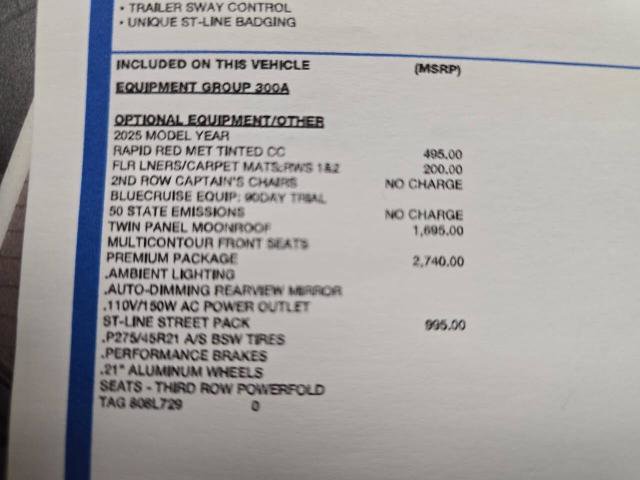 Certified 2025 Ford Explorer ST-Line w/ Premium Package image 29