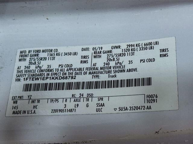 Certified 2019 Ford F150 Lariat w/ Equipment Group 502A Luxury image 37