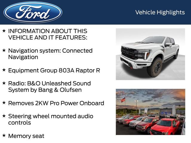 Certified 2024 Ford F150 Raptor w/ Equipment Group 803A Raptor R image 5