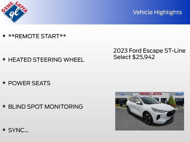 Certified 2023 Ford Escape ST-Line Select w/ Tech Pack #2 AWD/4WD image 31
