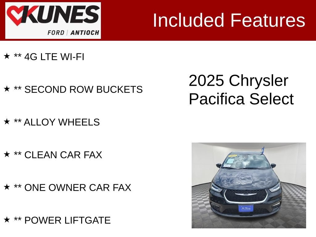 Used 2025 Chrysler Pacifica Select FWD image 4