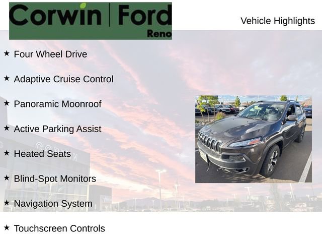 Used 2018 Jeep Cherokee Trailhawk w/ Quick Order Package 27L AWD/4WD image 8