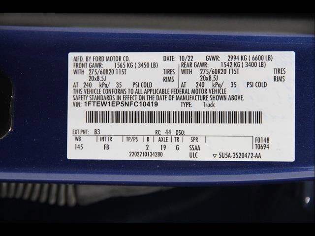 Certified 2022 Ford F150 XLT w/ Equipment Group 302A High AWD/4WD image 27