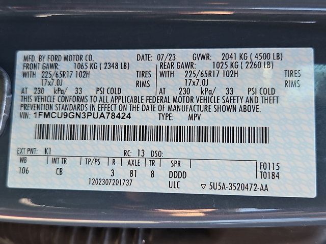 Certified 2023 Ford Escape Active AWD/4WD image 27