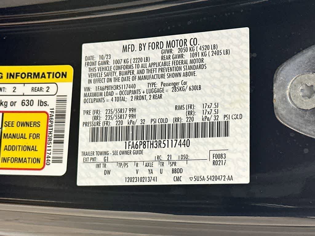 Certified 2024 Ford Mustang Coupe RWD image 20