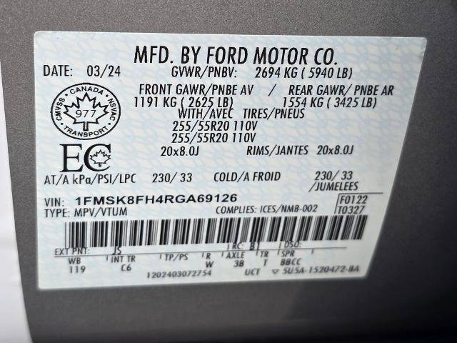 Certified 2024 Ford Explorer Limited AWD/4WD image 34