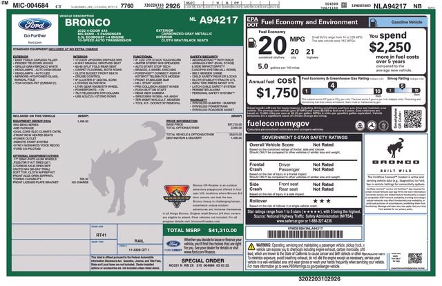 Certified 2022 Ford Bronco Big Bend AWD/4WD image 30