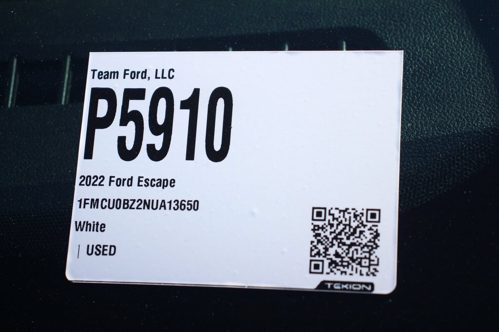 Certified 2022 Ford Escape SE w/ SE Sport Appearance Package FWD image 30