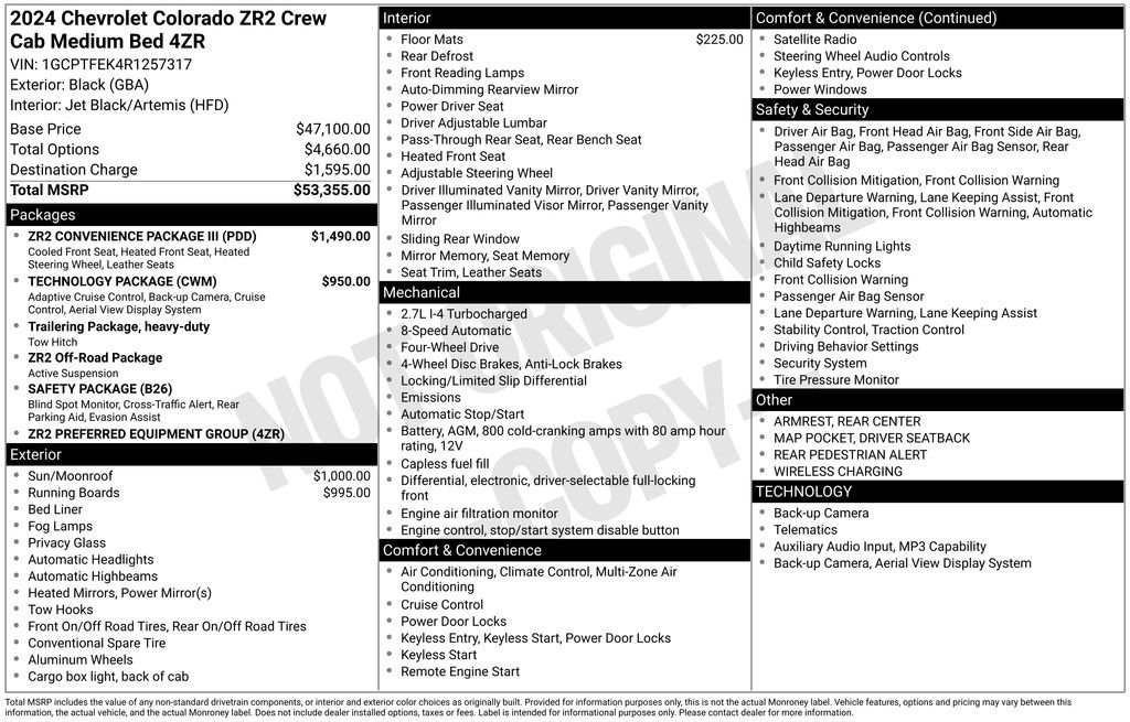 Used 2024 Chevrolet Colorado ZR2 w/ ZR2 Convenience Package III AWD/4WD image 8