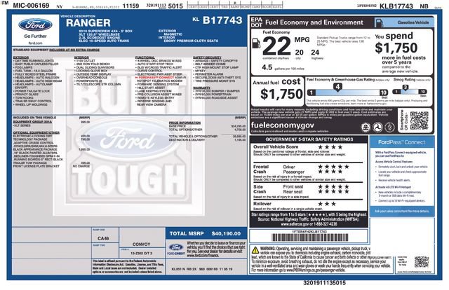 Certified 2019 Ford Ranger XLT w/ Black Appearance Package AWD/4WD image 4