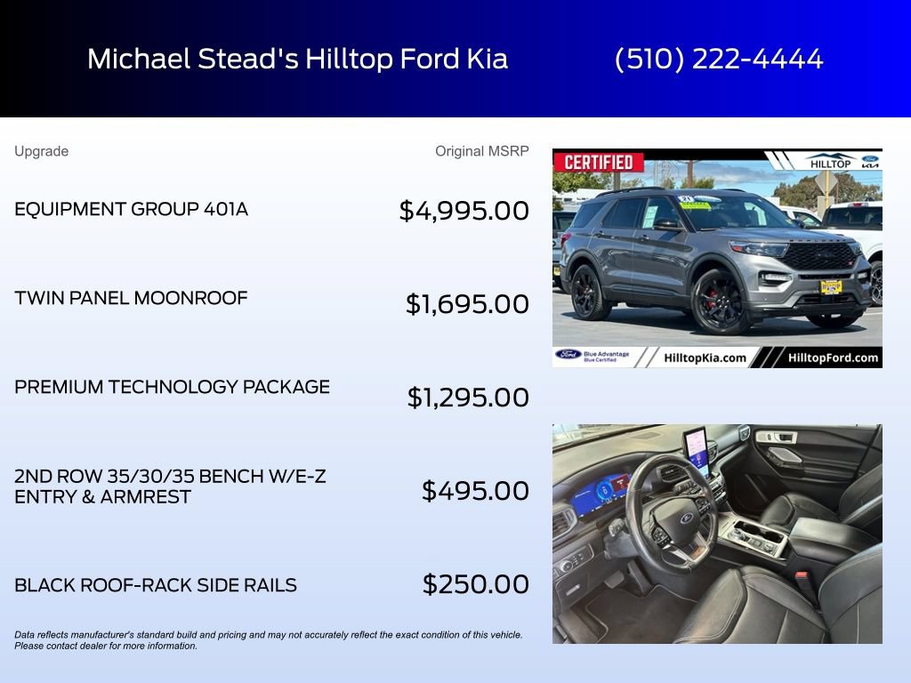 Certified 2021 Ford Explorer ST w/ Equipment Group 401A AWD/4WD image 5