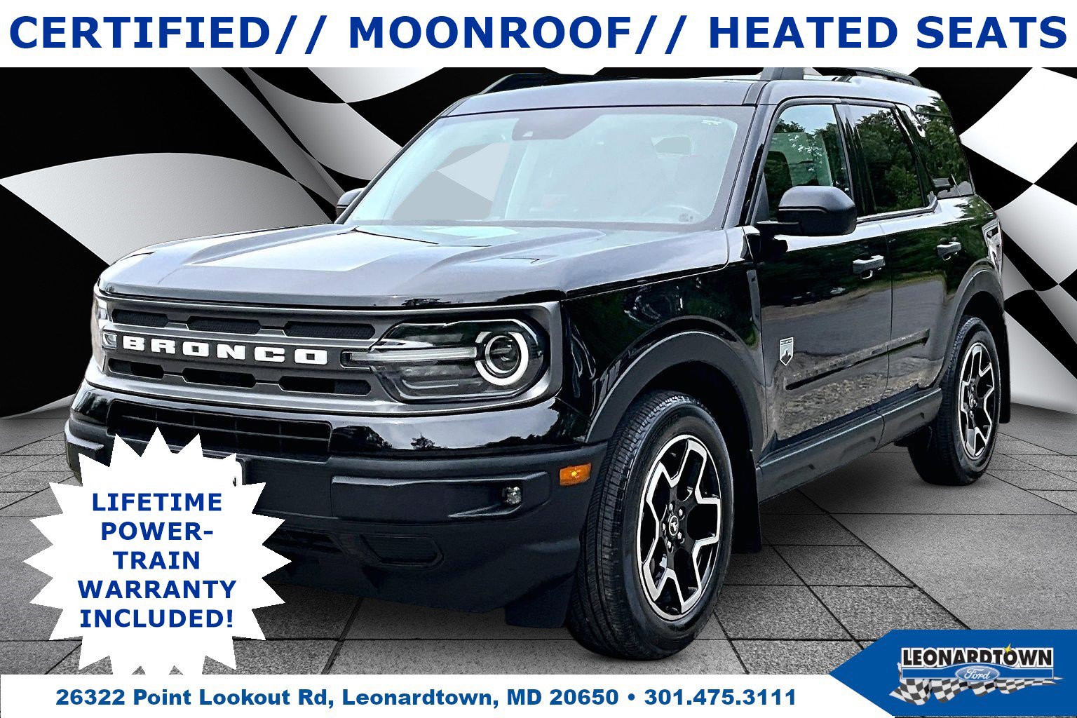 Certified 2023 Ford Bronco Sport Big Bend w/ Convenience Package AWD/4WD image 1