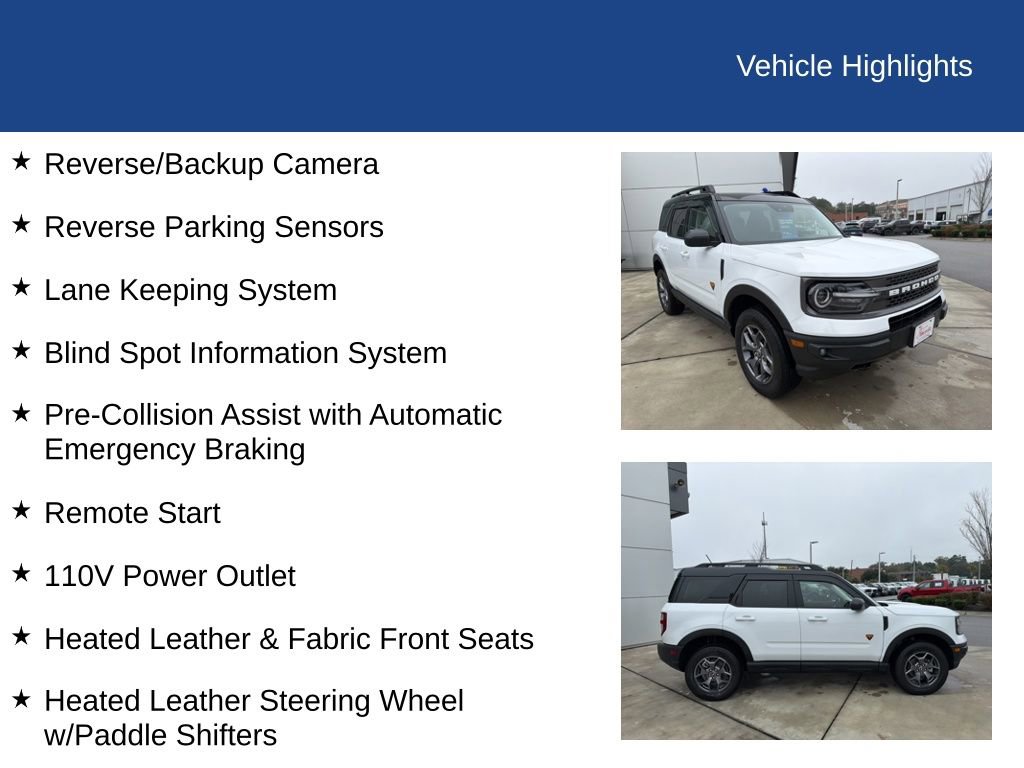 Certified 2024 Ford Bronco Sport Badlands w/ Premium Package image 31