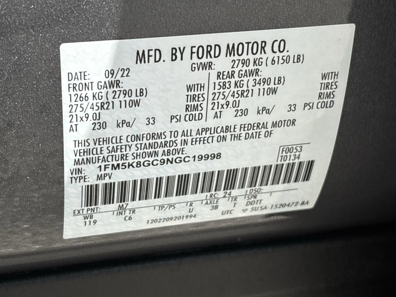 Certified 2022 Ford Explorer ST w/ Equipment Group 401A image 37