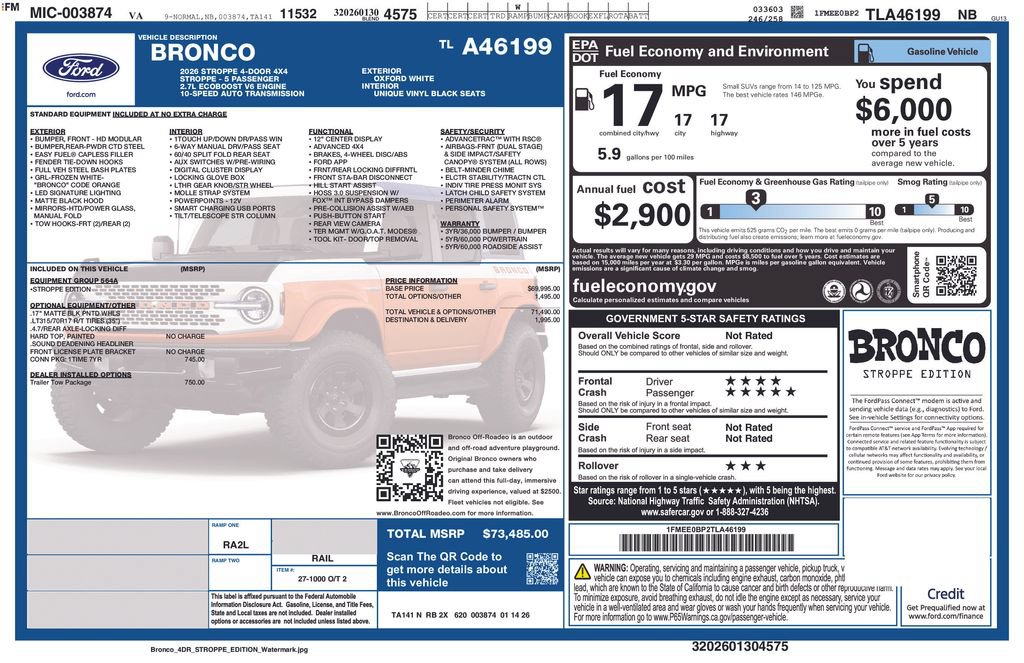 Certified 2026 Ford Bronco Stroppe Edition AWD/4WD image 8