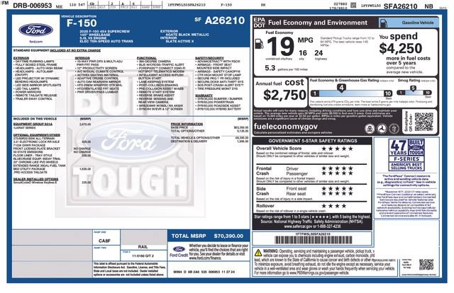 Certified 2025 Ford F150 Lariat w/ Equipment Group 501A Mid AWD/4WD image 16