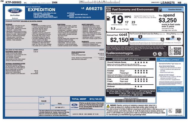 Certified 2020 Ford Expedition Limited w/ Equipment Group 303A RWD image 42