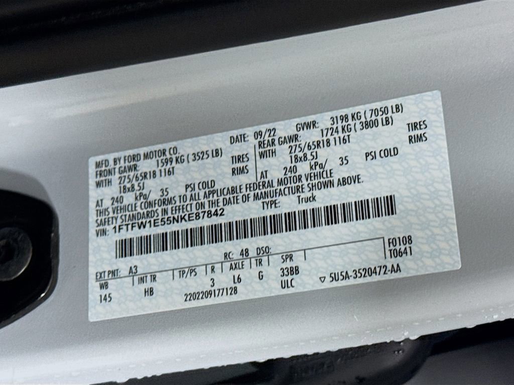 Certified 2022 Ford F150 Lariat w/ Equipment Group 502A High image 33