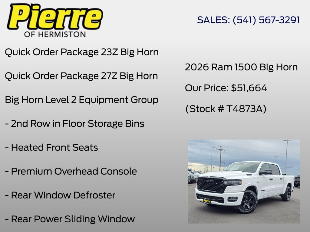Used 2026 RAM 1500 Big Horn AWD/4WD image 7