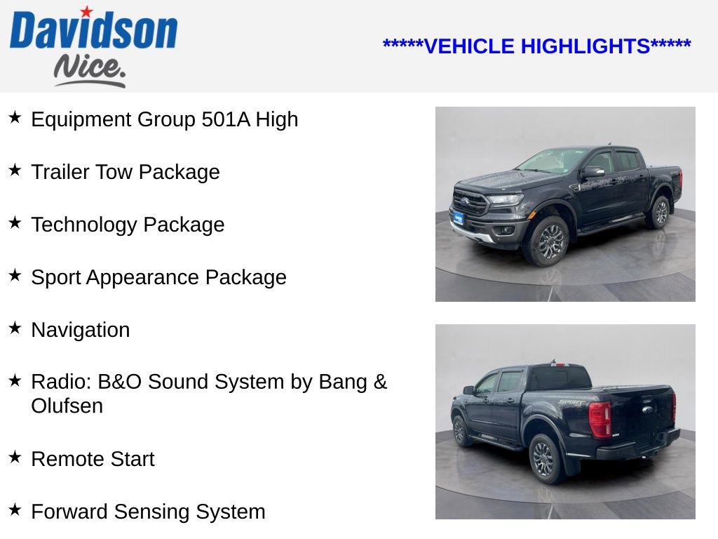 Certified 2022 Ford Ranger Lariat w/ Equipment Group 501A High image 4