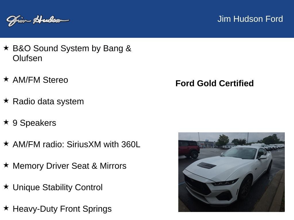 Certified 2024 Ford Mustang GT Premium w/ GT Performance Package RWD image 13