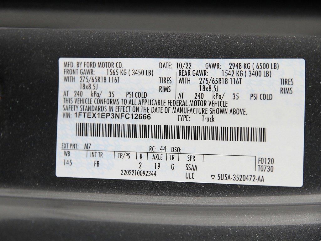 Certified 2022 Ford F150 XLT w/ Equipment Group 302A High image 27