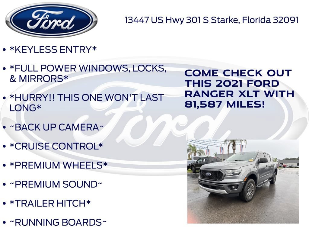 Certified 2021 Ford Ranger XLT w/ Equipment Group 301A Mid RWD image 12