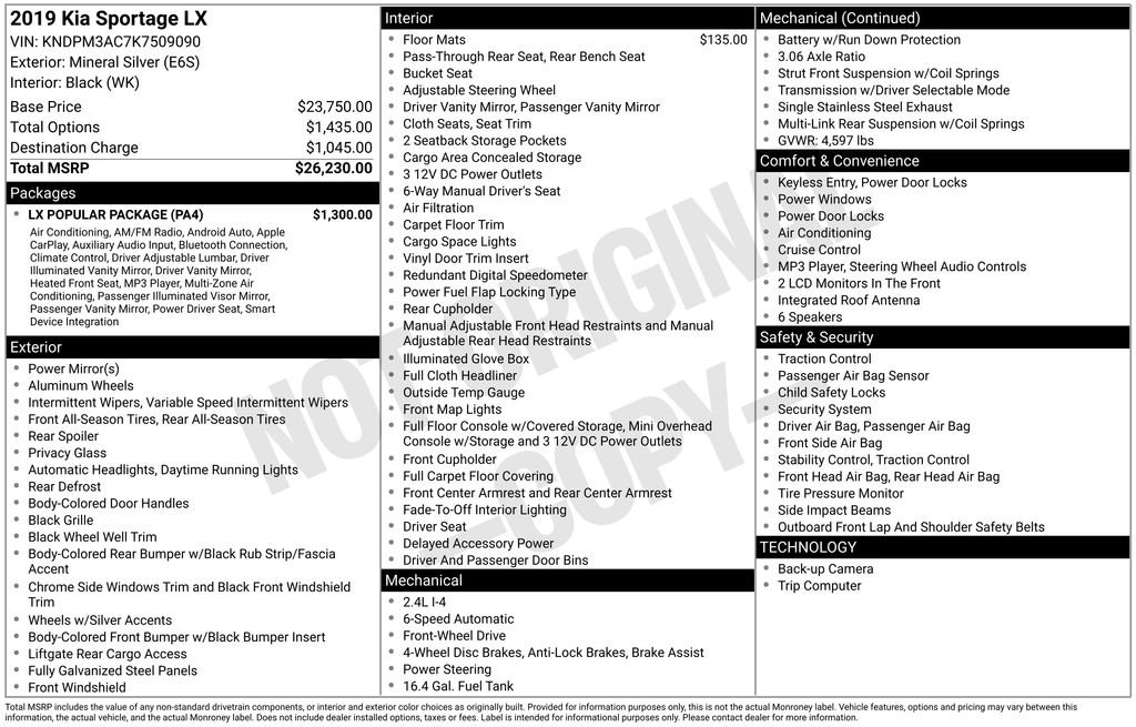 Used 2019 Kia Sportage LX w/ LX Popular Package FWD image 27