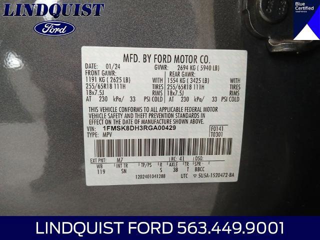 Certified 2024 Ford Explorer XLT w/ Equipment Group 202A AWD/4WD image 25