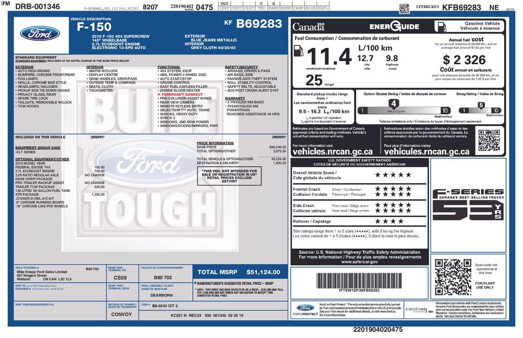 Certified 2019 Ford F150 XLT w/ XTR Package AWD/4WD image 5