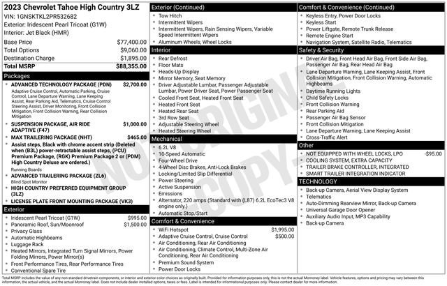 Used 2023 Chevrolet Tahoe High Country w/ Advanced Technology Package image 11