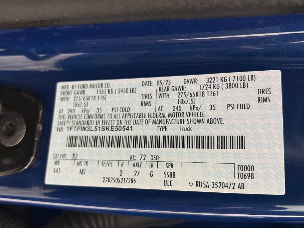 Certified 2025 Ford F150 XLT w/ Equipment Group 301A Standard AWD/4WD image 9