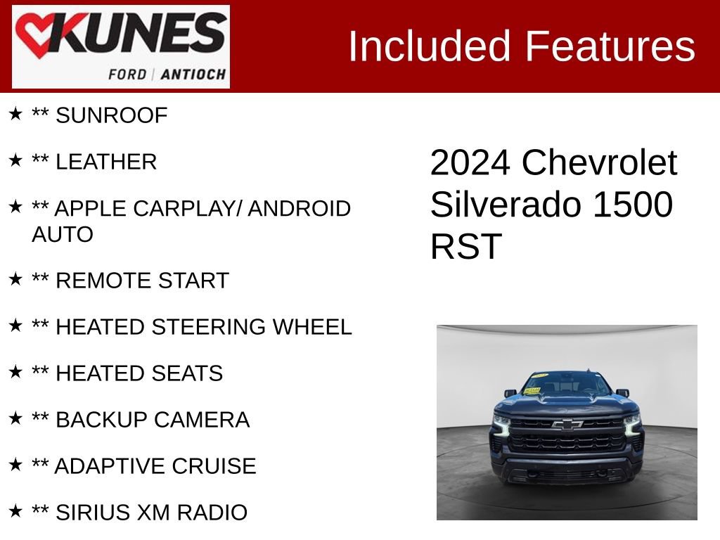 Used 2024 Chevrolet Silverado 1500 RST w/ True North Edition Plus AWD/4WD image 3