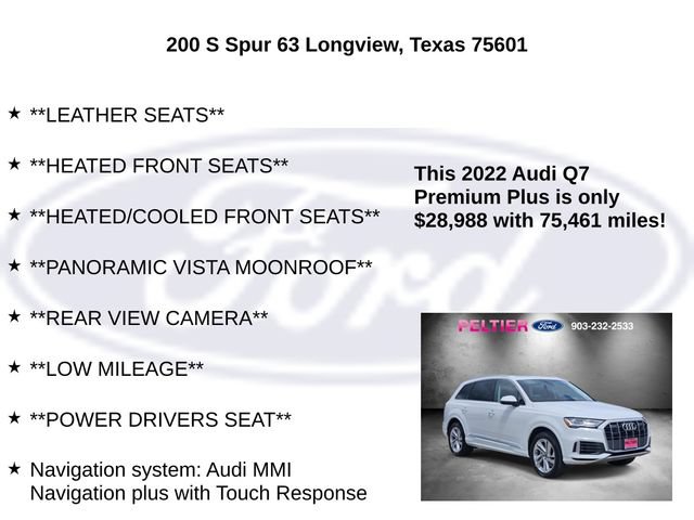 Used 2022 Audi Q7 3.0T Premium Plus w/ Premium Plus Package AWD/4WD image 15