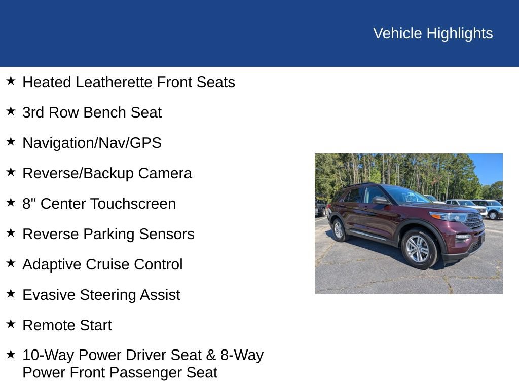 Certified 2023 Ford Explorer XLT w/ Equipment Group 202A RWD image 34