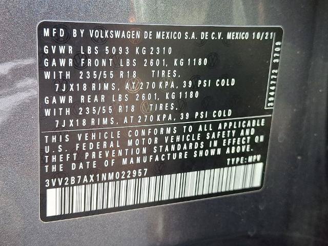 Used 2022 Volkswagen Tiguan SE AWD/4WD image 27