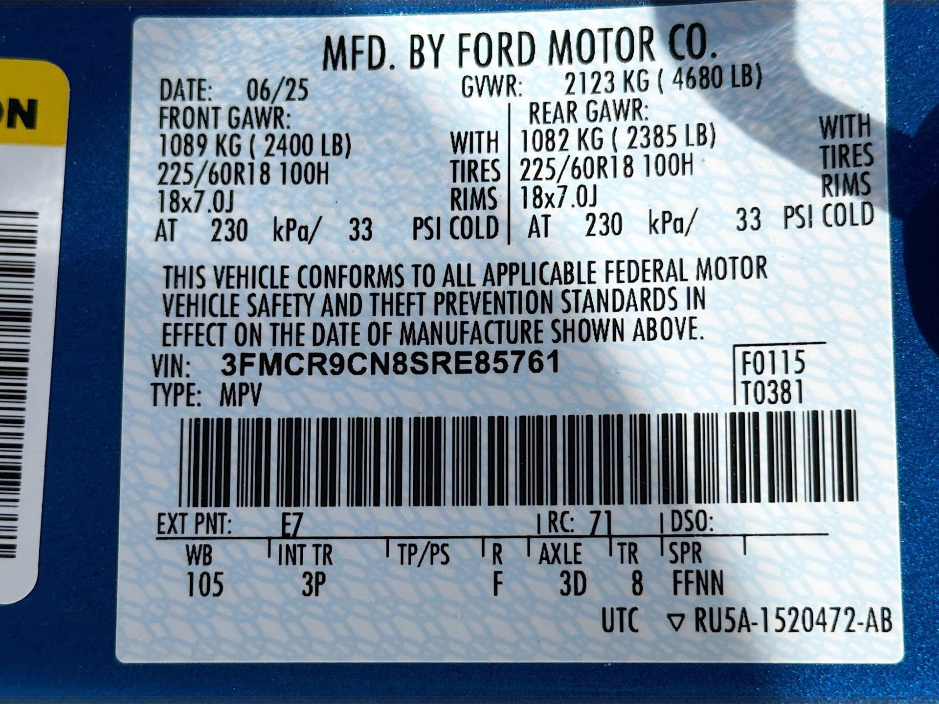 Certified 2025 Ford Bronco Sport Outer Banks w/ Outer Banks Tech Package+ AWD/4WD image 37
