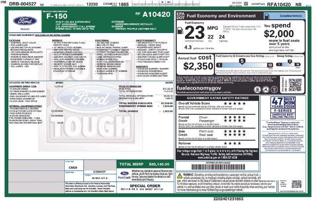 Certified 2024 Ford F150 Platinum w/ Equipment Group 703A Plus AWD/4WD image 2