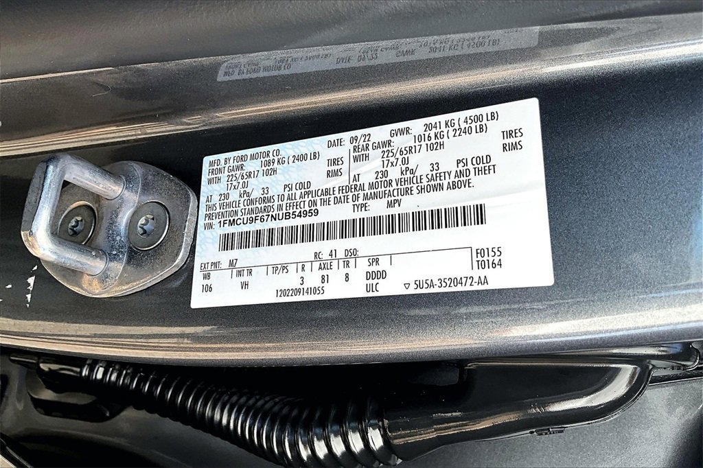 Certified 2022 Ford Escape S image 35