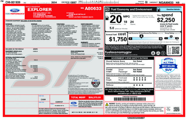 Certified 2022 Ford Explorer ST w/ Equipment Group 401A AWD/4WD image 41