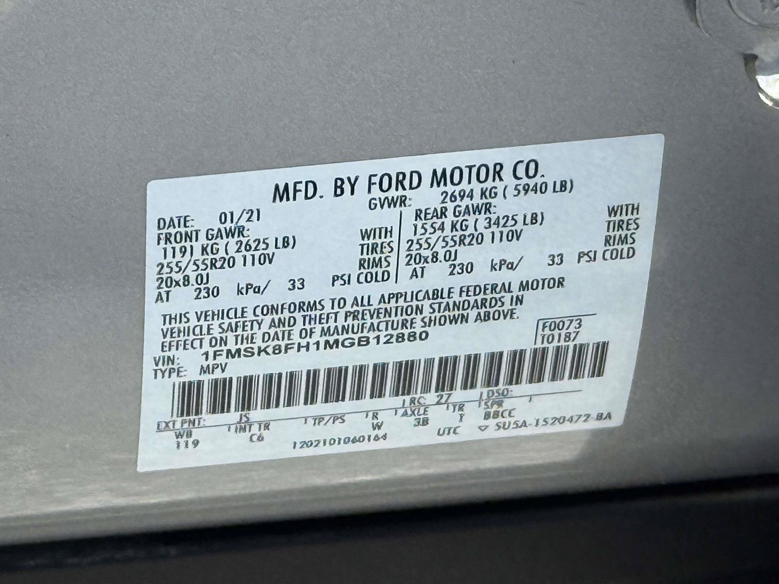 Certified 2021 Ford Explorer Limited AWD/4WD image 35