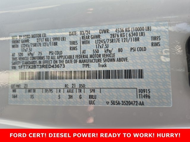 Certified 2024 Ford F250 XL w/ FX4 Off-Road Package AWD/4WD image 29